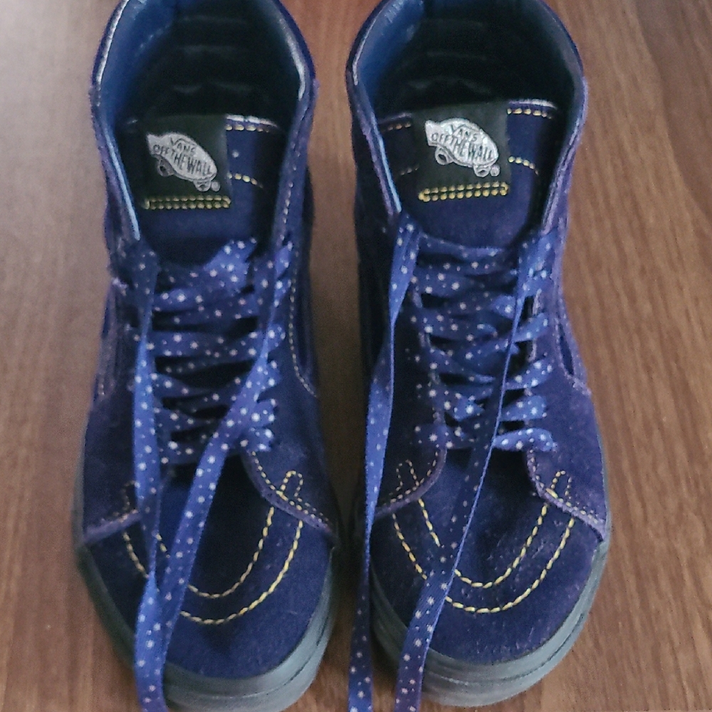 Vans Disney Navy High-Tops with Starry Laces